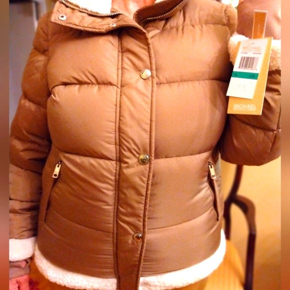 Michael Kors Fur Winter Coat Size LG - Picture 2 of 3